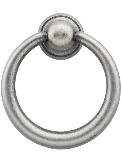 Medium Classic Ring Pull - 1.57 inch x 1.81 inch in Old Iron.
